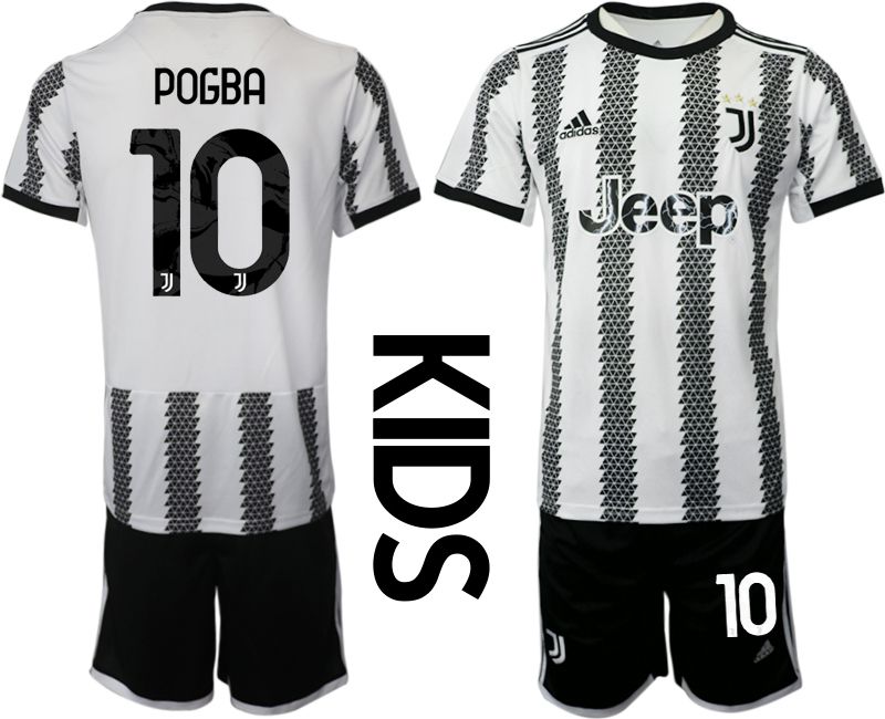 Youth 2022-2023 Club Juventus FC home white #10 Soccer Jersey